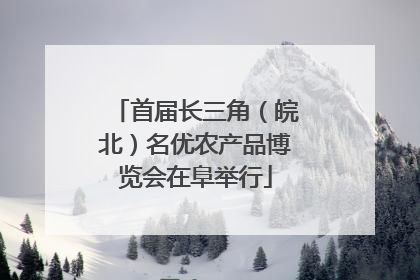 首届长三角（皖北）名优农产品博览会在阜举行