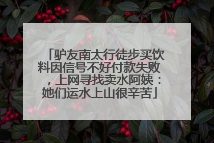驴友南太行徒步买饮料因信号不好付款失败，上网寻找卖水阿姨：她们运水上山很辛苦