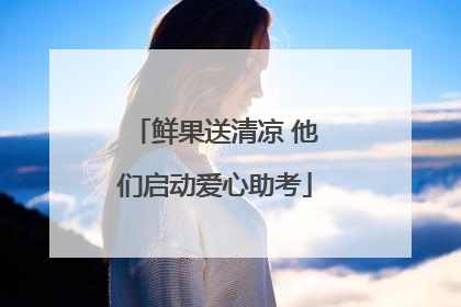 鲜果送清凉 他们启动爱心助考