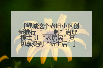 鲤城这个老旧小区创新推行“三三制”治理模式 让“老居民”真切享受到“新生活”