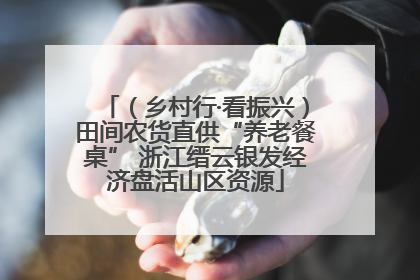 （乡村行·看振兴）田间农货直供“养老餐桌” 浙江缙云银发经济盘活山区资源