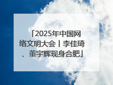 2025年中国网络文明大会丨李佳琦、董宇辉现身合肥