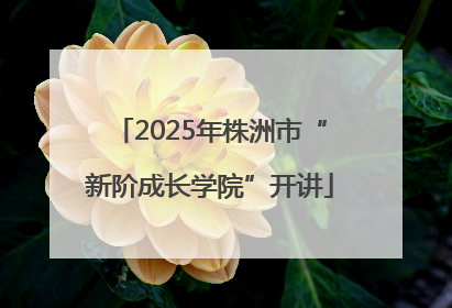 2025年株洲市“新阶成长学院”开讲