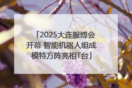 2025大连服博会开幕 智能机器人组成模特方阵亮相T台